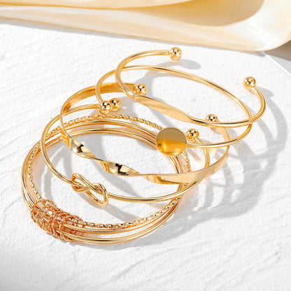 Gold Open Cuff Bangle Set Yiwu Baochai E-Commerce Firm