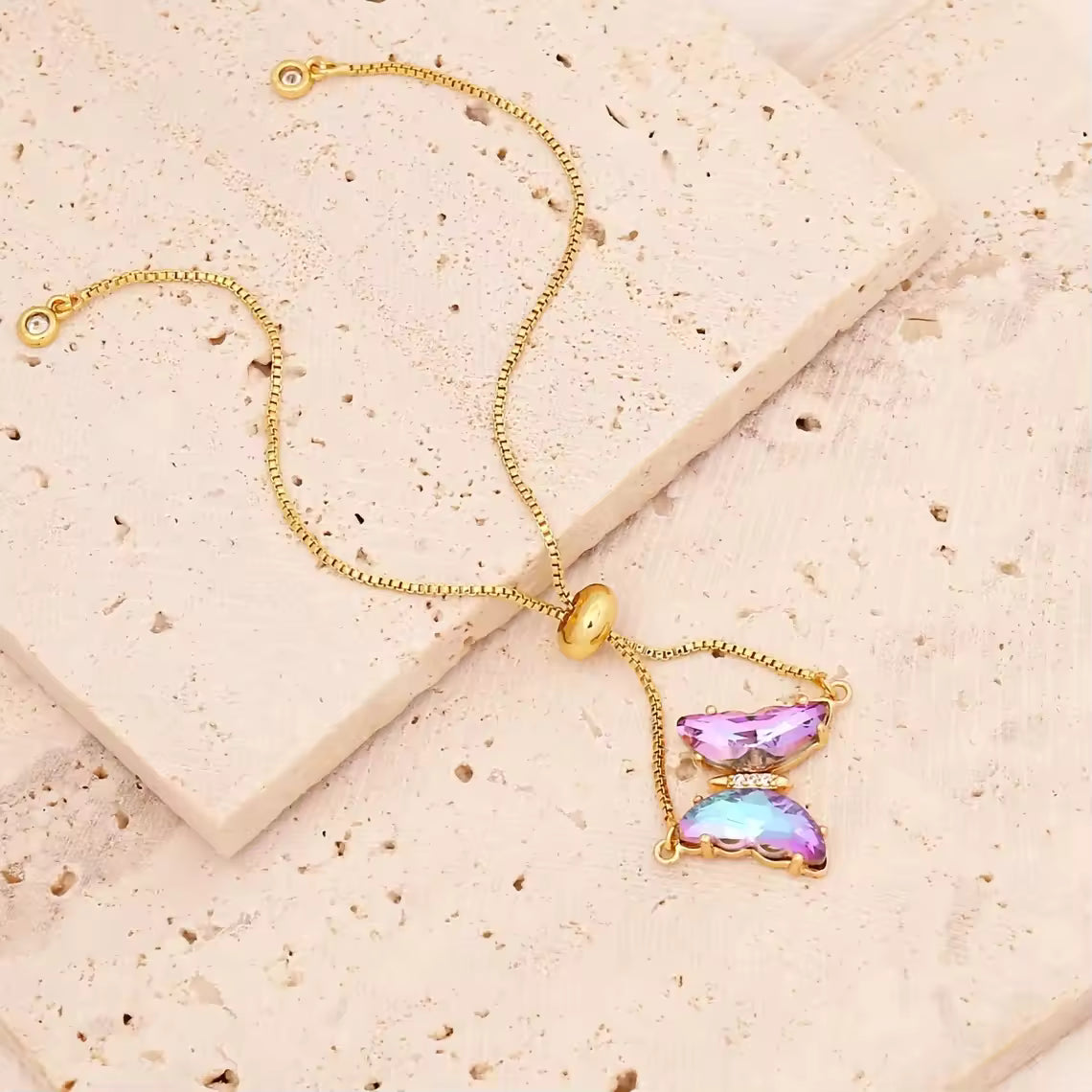 Iridescent Glass Butterfly Bracelet Yiwu Deshang Jewelry Co., Ltd.
