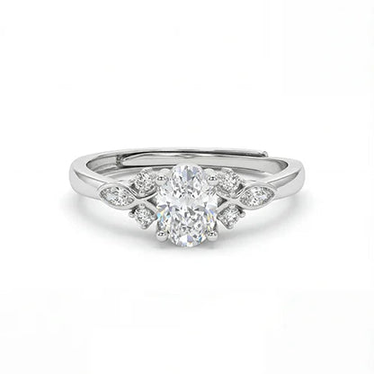 Eternal Grace Oval Solitaire Ring (925 Sterling Silver) Silvish