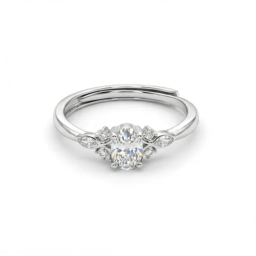 Eternal Grace Oval Solitaire Ring (925 Sterling Silver) Silvish