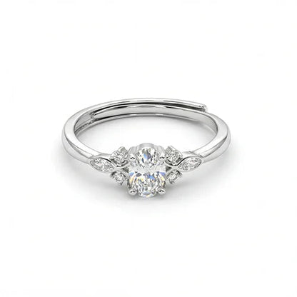 Eternal Grace Oval Solitaire Ring (925 Sterling Silver) Silvish