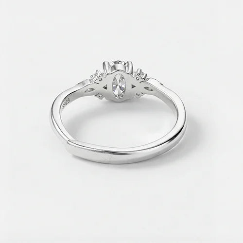 Eternal Grace Oval Solitaire Ring (925 Sterling Silver) Silvish
