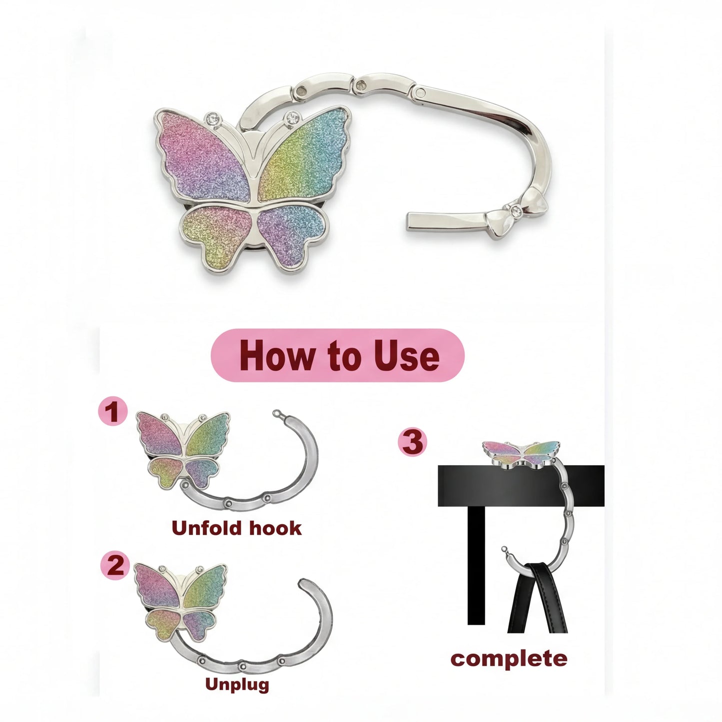 Butterfly Handbag Holder Hook