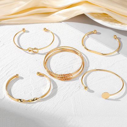 Gold Open Cuff Bangle Set Yiwu Baochai E-Commerce Firm