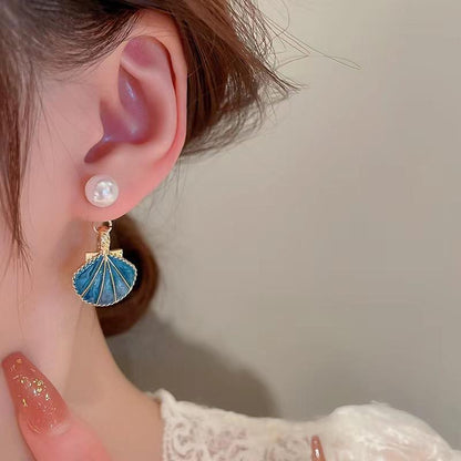 Shell Pearl Drop Earrings Yiwu Baochai E-Commerce Firm