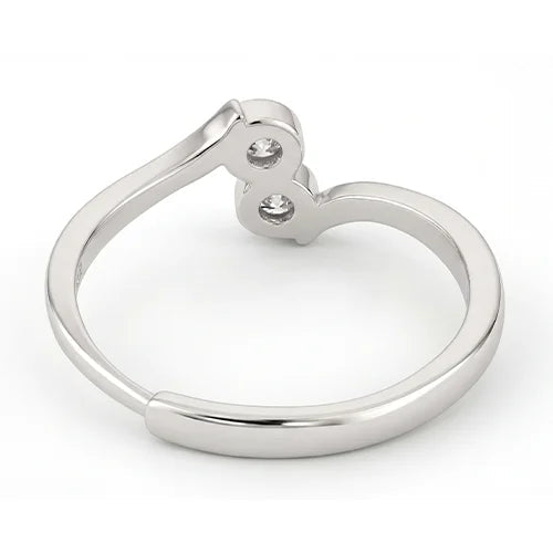 925 Sterling Silver Celeste Duo Ring Silvish