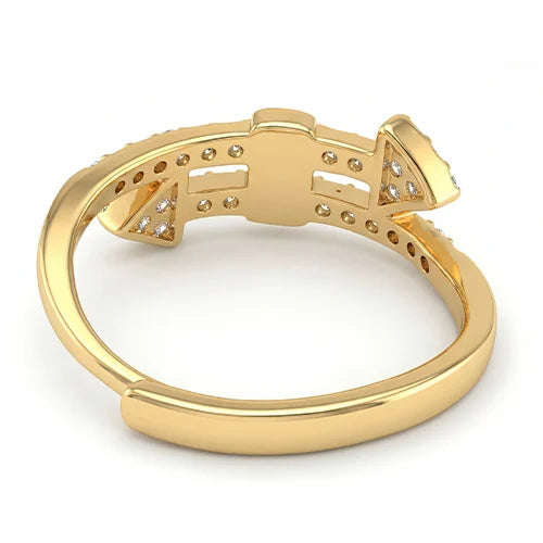 925 Sterling Silver The Gold Link Ring Silvish