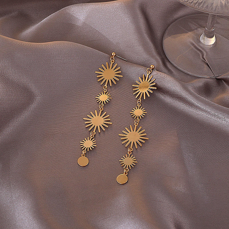 Gold Celestial Charm Earrings with Star & Moon Drops Hunan Haoyi Gift Co., Ltd.