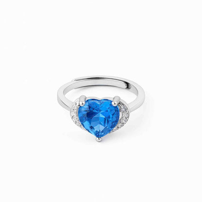 Silver Symphony Heart Ring Silvish