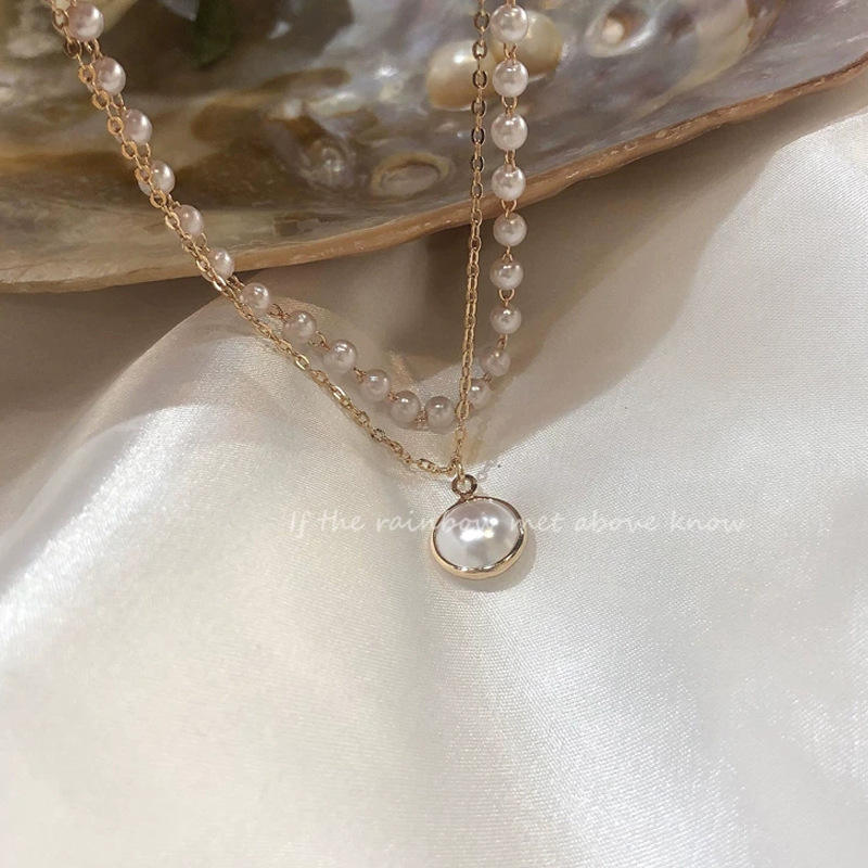 Vintage Double Chain Pearl Bracelet Yiwu Baochai E-Commerce Firm
