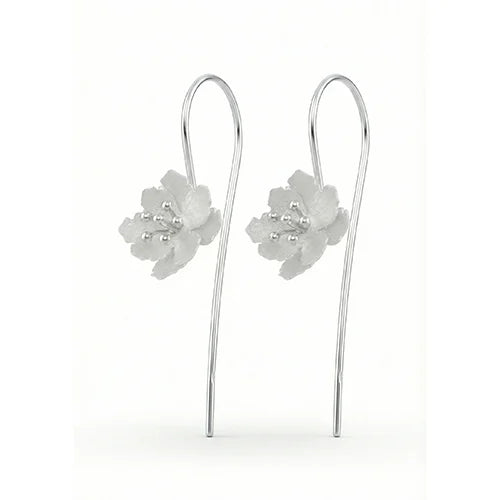 Moonlight Blossom Hooks (925 Sterling Silver) Silvish
