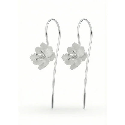 Moonlight Blossom Hooks (925 Sterling Silver) Silvish