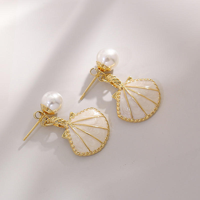 Shell Pearl Drop Earrings Yiwu Baochai E-Commerce Firm
