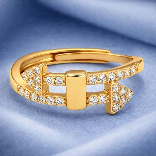 925 Sterling Silver The Gold Link Ring Silvish