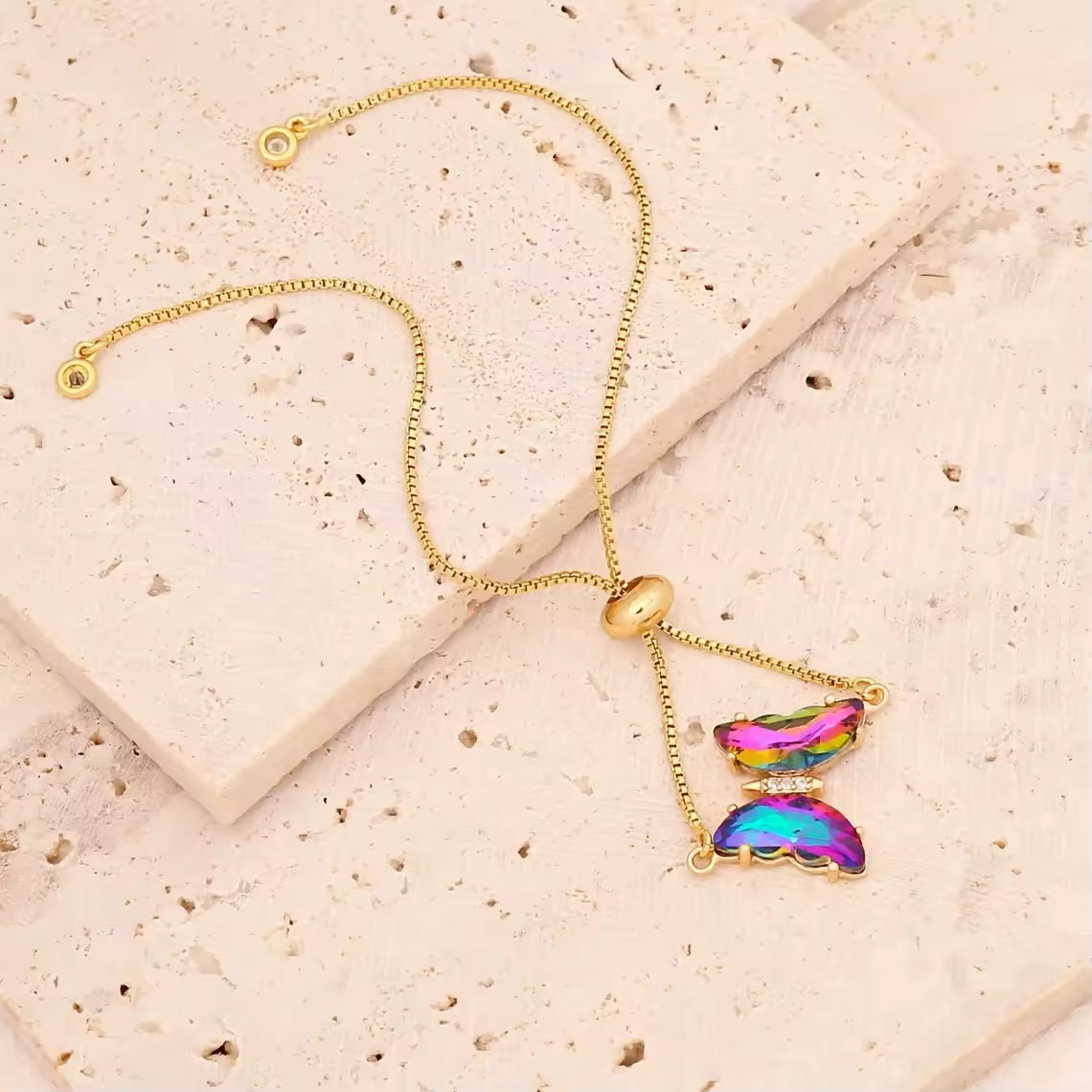 Iridescent Glass Butterfly Bracelet Yiwu Deshang Jewelry Co., Ltd.