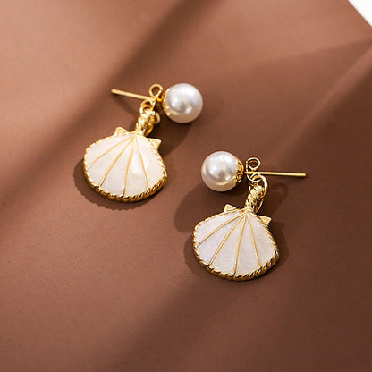 Shell Pearl Drop Earrings Yiwu Baochai E-Commerce Firm