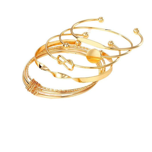 Gold Open Cuff Bangle Set Yiwu Baochai E-Commerce Firm