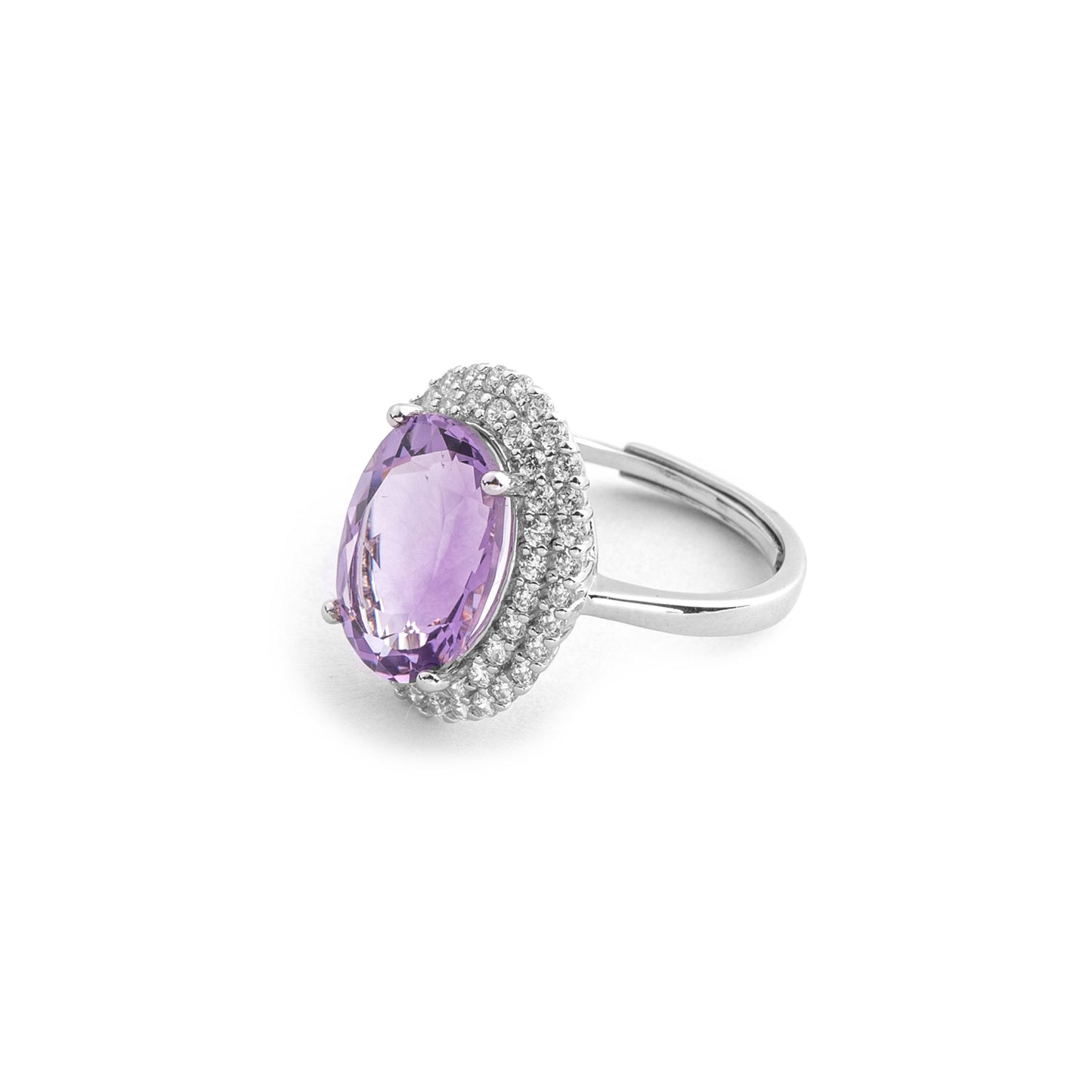 'Amethyst Cocktail' Silver Ring