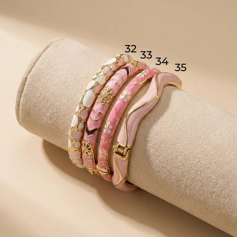 Curated Enamel Bangle Sets (openable)
