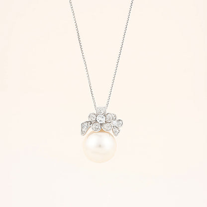 Silver Blossom Pearl Pendant