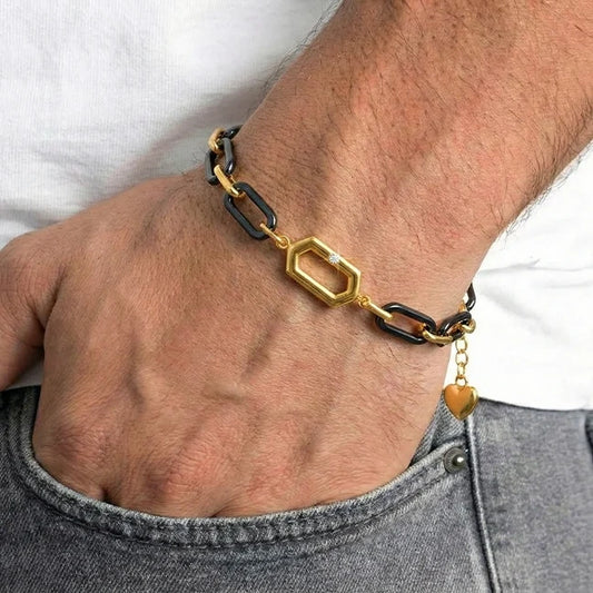 Gold Plated Auric Wrap Men Bracelet