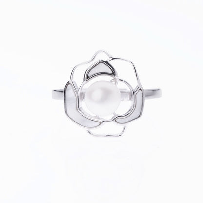 Silver Blossom Dew Ring