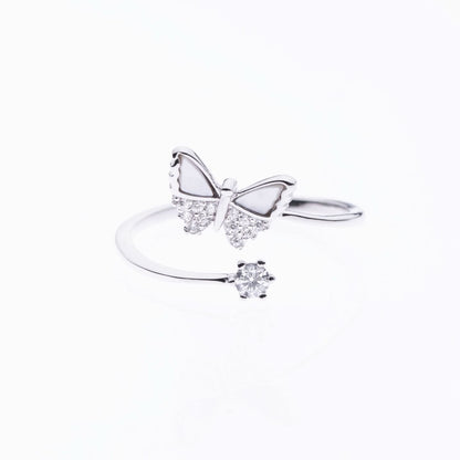 Silver Celestia Butterfly Ring