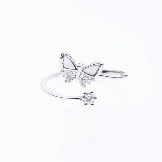 Silver Celestia Butterfly Ring