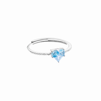 Silver Blue Vows Ring