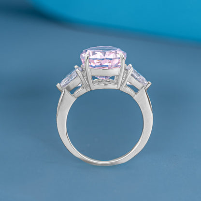 'Ice Pink' Silver Ring