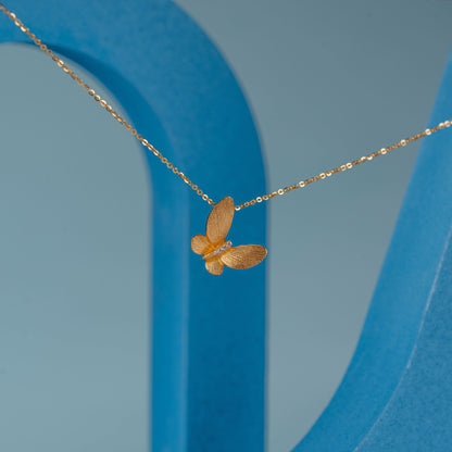 Gold Plated Butterfly Glow Pendant