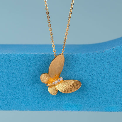 Gold Plated Butterfly Glow Pendant