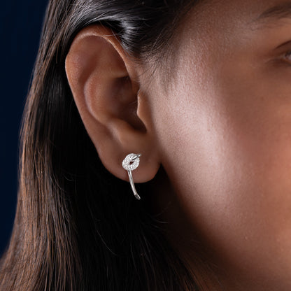 'Love Tie' Silver Earrings