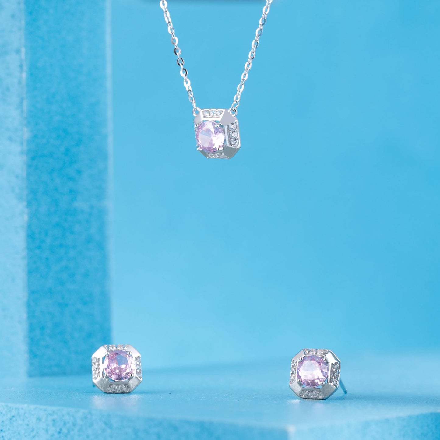'Cherry Blossom' Silver Pendant Set