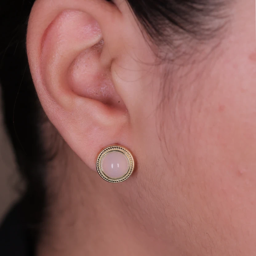 Gold Plated Moonstone Radiance Zirconia Earrings