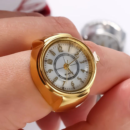 Amber Time Ring Watch Silvish