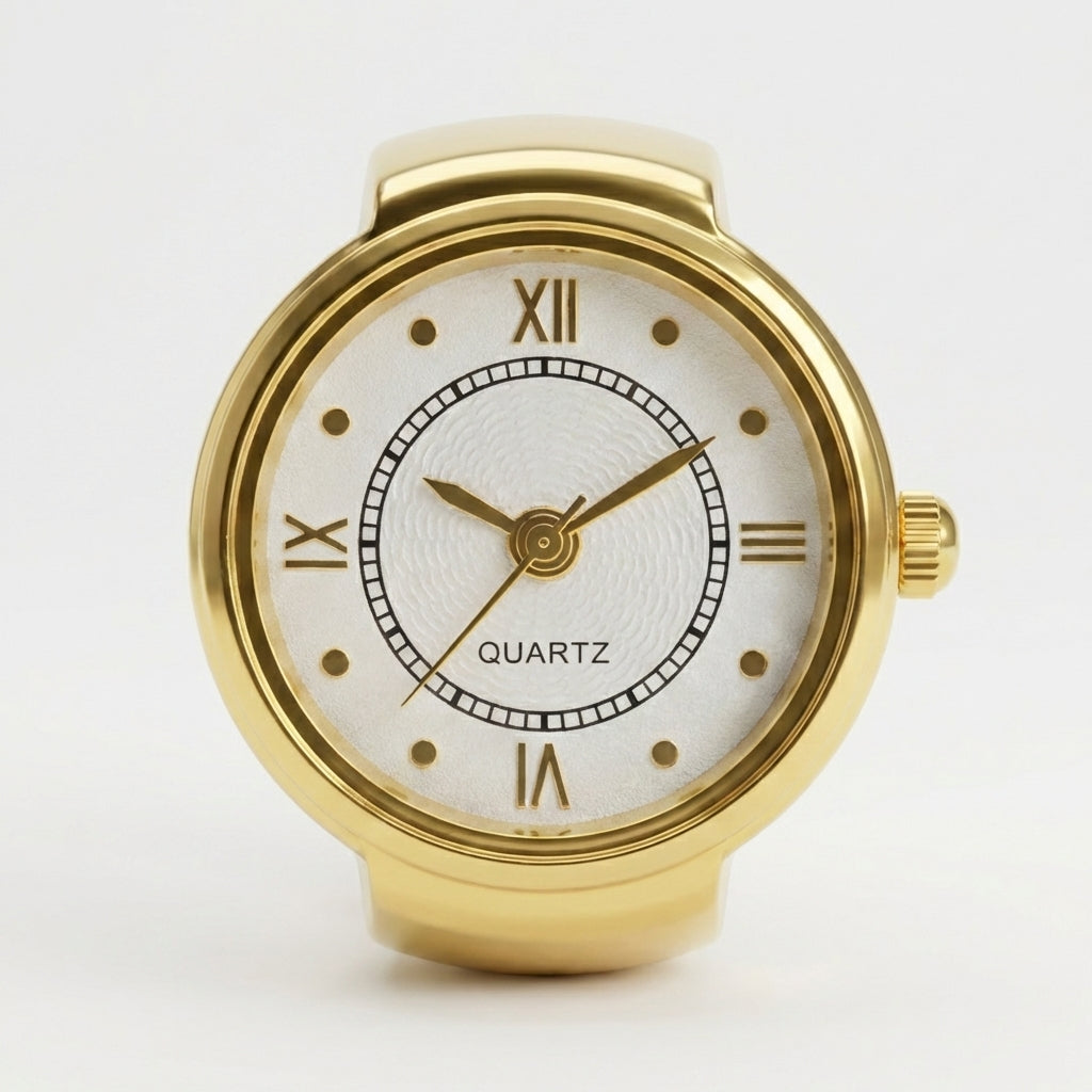 Amber Time Ring Watch Silvish