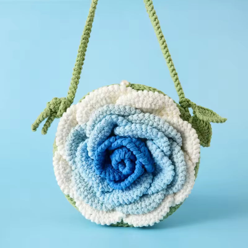 Handmade Crochet Rose Coin Purse/Bag charm