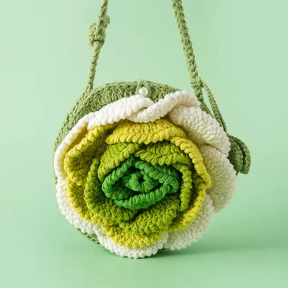 Handmade Crochet Rose Coin Purse/Bag charm