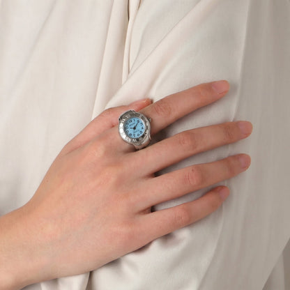 Blue Aura Ring Watch Silvish