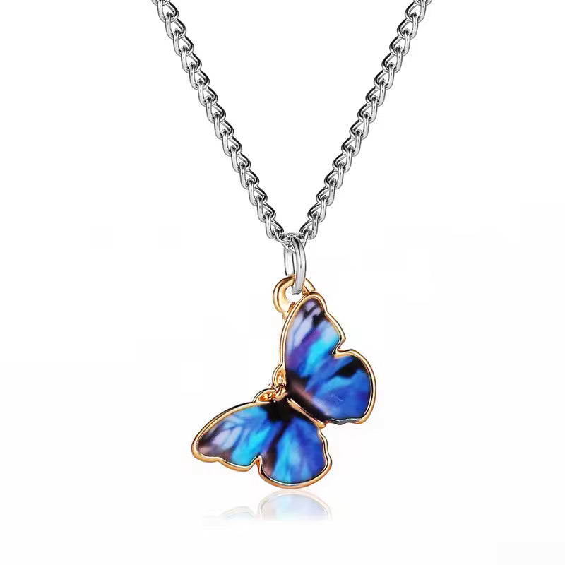 Korean Butterfly Gradient Necklace for Women go by Yiwu Nessa Fashion Jewelry Co., Ltd.