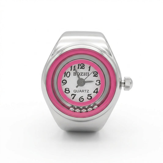 Bubblegum Dial Ring Watch Silvish