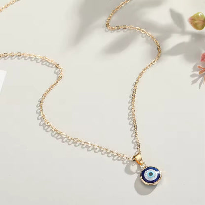 Gold Plated Turkish Evil Eye Necklace for Women Yiwu Jinyuan Jewelry Factory