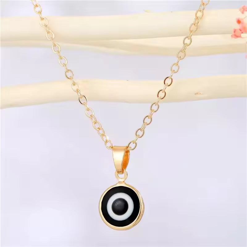 Gold Plated Turkish Evil Eye Necklace for Women Yiwu Jinyuan Jewelry Factory