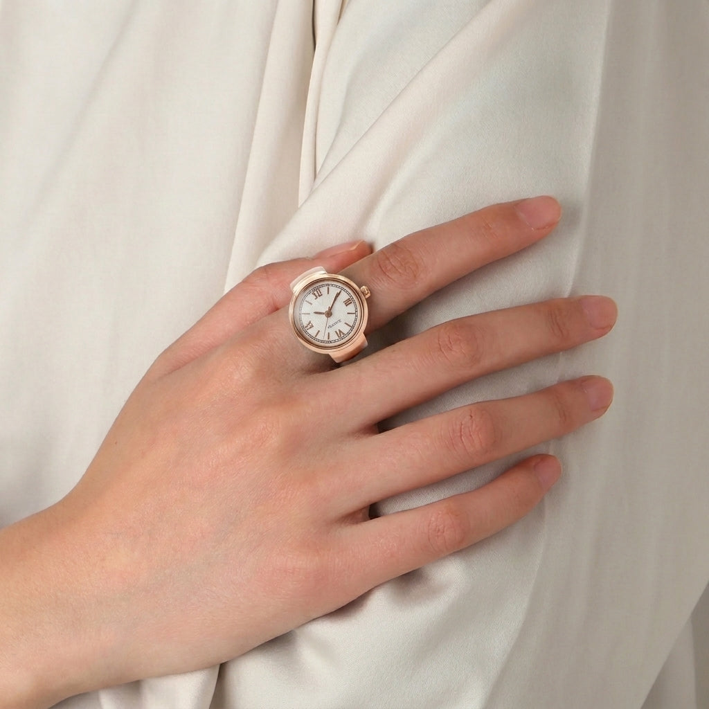 Champagne Glow Ring Watch Silvish