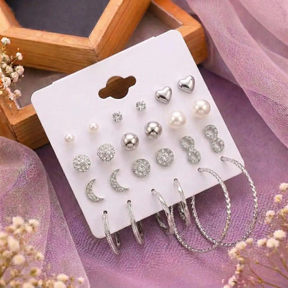 Hoop & Stud Earrings Combo Set Yiwu Zhuchai E-Commerce Firm (Individual Business)