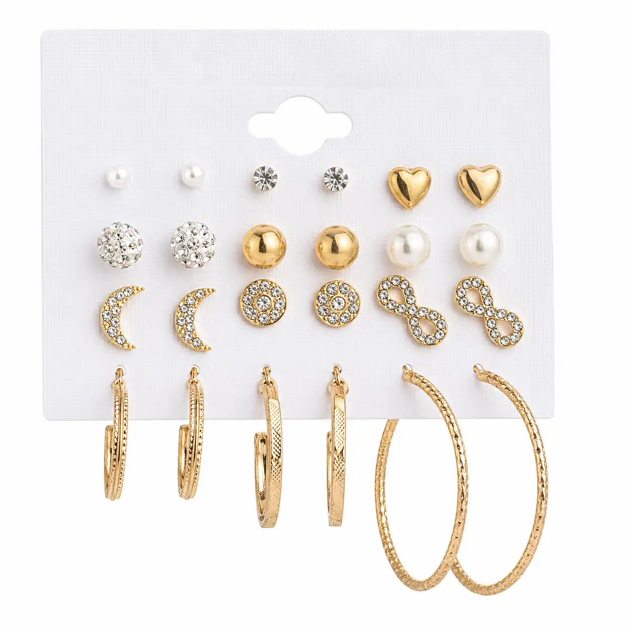 Hoop & Stud Earrings Combo Set Yiwu Zhuchai E-Commerce Firm (Individual Business)