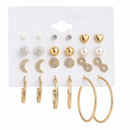 Hoop & Stud Earrings Combo Set Yiwu Zhuchai E-Commerce Firm (Individual Business)