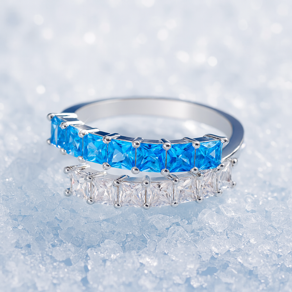 Silver Brilliant Aquamarine Ring