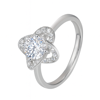 Silver Blossom Blanc Ring